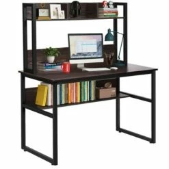 Costway Computer Desk with Hutch Bookshelf Home Office Study Wrting Desk Space Saving -Outlet Desks Store unnamed file 717
