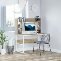 HomCom Home Office Computer Desk with Storage Shelf Hutch -Outlet Desks Store unnamed file 7185