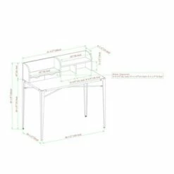 Rodrigue Industrial Secretary Desk with Hutch Gray Wash - Saracina Home -Outlet Desks Store unnamed file 7193
