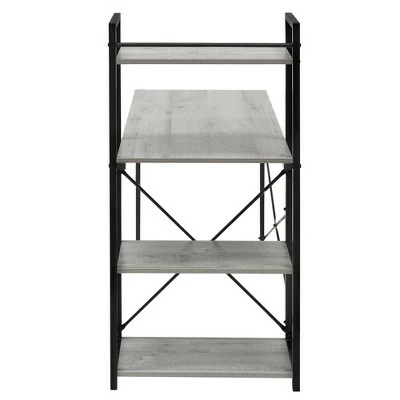 Niche Soho Desk with Bookcase Weathered Gray - Niche 3 Niche Soho Desk with Bookcase Weathered Gray - Niche