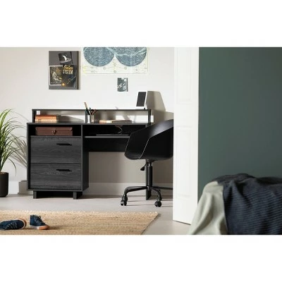 Fynn Computer Desk Gray Oak - South Shore 4 Fynn Computer Desk Gray Oak - South Shore - Image 2