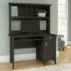 Salinas Mission Style Desk with Hutch Vintage Black - Bush Furniture