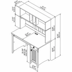 Salinas Mission Style Desk with Hutch Vintage Black - Bush Furniture -Outlet Desks Store unnamed file 7243