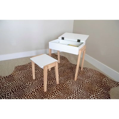 Decor Therapy Set of 2 Daisy Stool and Desk White - Décor Therapy 5 Decor Therapy Set of 2 Daisy Stool and Desk White - Décor Therapy - Image 3