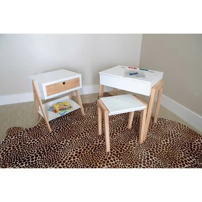 Decor Therapy Set of 2 Daisy Stool and Desk White - Décor Therapy 7 Decor Therapy Set of 2 Daisy Stool and Desk White - Décor Therapy - Image 5