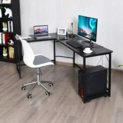 Costway L-Shaped Computer Desk Corner Workstation Study Gaming Table Home Office -Outlet Desks Store unnamed file 7296