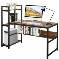 Costway Multi-Functional Computer Desk with 4-tier Storage shelves -Outlet Desks Store unnamed file 7328