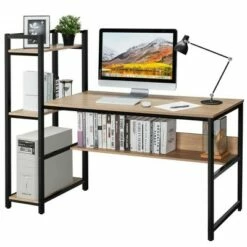 Costway Multi-Functional Computer Desk with 4-tier Storage shelves -Outlet Desks Store unnamed file 7329