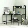 Costway 55'' L-Shaped Desk Corner Computer Desk w/Hutch Black -Outlet Desks Store unnamed file 7332