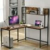 Costway Industrial L-Shaped Desk w/Hutch Bookshelf 55'' Corner Computer Desk Gaming Table -Outlet Desks Store unnamed file 7341