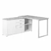 Monarch Specialties Computer Desk, 60"L White / Cement-Look Left/Right Face -Outlet Desks Store unnamed file 7350