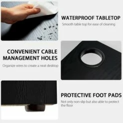 Costway Modern L-Shaped Computer Desk Writing Study Office Corner Desk w/Shelves -Outlet Desks Store unnamed file 7418