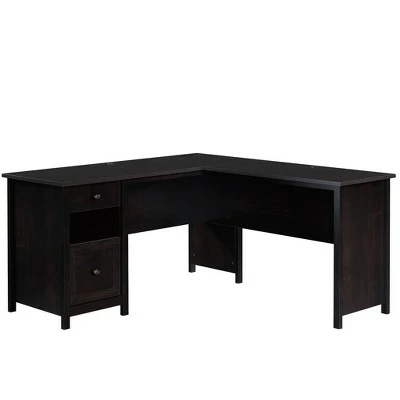 County Line L-Shaped Desk with File Drawer - Sauder Estate Black 6 County Line L-Shaped Desk with File Drawer - Sauder Estate Black - Image 4