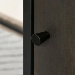 HOMCOM L-Shaped Computer Corner Desk with Storage Cabinet Adjustable Shelf Large Tabletop and Black Steel Frame Brown -Outlet Desks Store unnamed file 7456