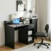 Costway 22" Wide Computer Desk Writing Study Laptop Table w/ Drawer & Keyboard Tray WhiteBlack 2 Costway 22" Wide Computer Desk Writing Study Laptop Table w/ Drawer & Keyboard Tray WhiteBlack -Outlet Desks Store unnamed file 750
