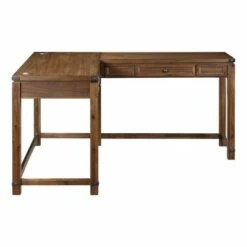 Baton Rouge L Shaped Desk - OSP Home Furnishings Champagne Oak
