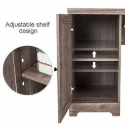 Costway L-Shaped Corner Computer Desk Writing Table Study Workstation w/ Drawers Storage -Outlet Desks Store unnamed file 7588