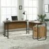 Station House L-Shape Desk Etched Oak - Sauder -Outlet Desks Store unnamed file 7592