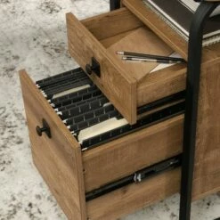 Station House L-Shape Desk Etched Oak - Sauder -Outlet Desks Store unnamed file 7594