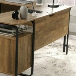 Station House L-Shape Desk Etched Oak - Sauder -Outlet Desks Store unnamed file 7597