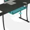 RIF6 L Shaped Modern Computer Home Office Gaming Desk with Keyboard Tray and Cable Management, Easy Assembly, Black