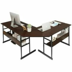 Costway L-Shaped Computer Desk Drafting Table Workstation w/ Tiltable Tabletop -Outlet Desks Store unnamed file 7618