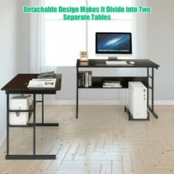 Costway L-Shaped Computer Desk Drafting Table Workstation w/ Tiltable Tabletop -Outlet Desks Store unnamed file 7621