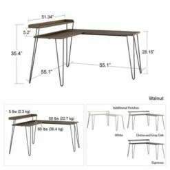 Panama L Desk with Riser - Room & Joy White/gold 26 Panama L Desk with Riser - Room & Joy White/gold -Outlet Desks Store unnamed file 7635