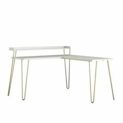 Panama L Desk with Riser - Room & Joy White/gold 32 Panama L Desk with Riser - Room & Joy White/gold -Outlet Desks Store unnamed file 7641