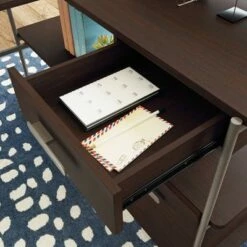 Radial L Shape Desk Umber Wood - Sauder -Outlet Desks Store unnamed file 7656