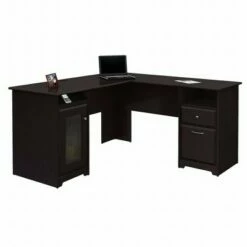 Cabot 60W L Shaped Computer Desk - Bush Furniture Reclaimed Pine -Outlet Desks Store unnamed file 7699