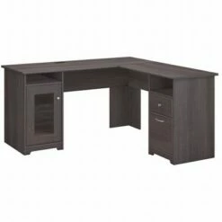 Cabot 60W L Shaped Computer Desk - Bush Furniture Reclaimed Pine -Outlet Desks Store unnamed file 7701