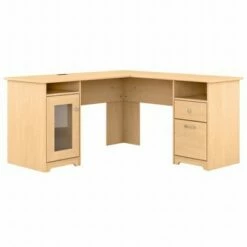 Cabot 60W L Shaped Computer Desk - Bush Furniture Reclaimed Pine -Outlet Desks Store unnamed file 7705