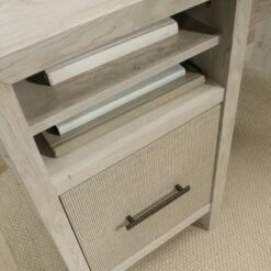 Pacific View L-Shaped Desk with Drawer Chalked Chestnut - Sauder -Outlet Desks Store unnamed file 7710