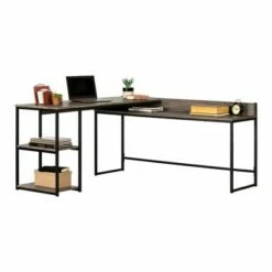 Evane L Shaped Desk Oak Camel - South Shore -Outlet Desks Store unnamed file 7720