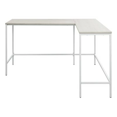 L Shaped Contempo Desk - OSP Home Furnishings Gray/white 3 L Shaped Contempo Desk - OSP Home Furnishings Gray/white