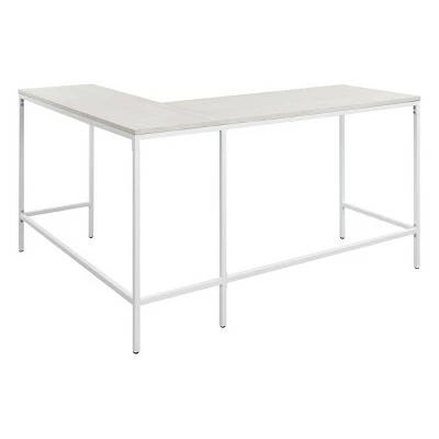 L Shaped Contempo Desk - OSP Home Furnishings Gray/white 5 L Shaped Contempo Desk - OSP Home Furnishings Gray/white - Image 3