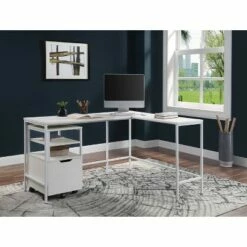 L Shaped Contempo Desk - OSP Home Furnishings Gray/white 17 L Shaped Contempo Desk - OSP Home Furnishings Gray/white -Outlet Desks Store unnamed file 7750