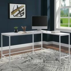 L Shaped Contempo Desk - OSP Home Furnishings Gray/white 19 L Shaped Contempo Desk - OSP Home Furnishings Gray/white -Outlet Desks Store unnamed file 7752