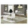 Nagini Swivel Computer Desk Glossy White - HOMES: Inside + Out 1 Nagini Swivel Computer Desk Glossy White - HOMES: Inside + Out -Outlet Desks Store unnamed file 7755