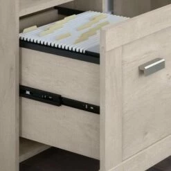 Townhill L Shaped Desk Washed Gray/Madison Cherry - Bush Furniture -Outlet Desks Store unnamed file 7762