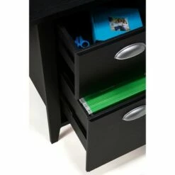 Kathy Ireland Office Connecticut Desk In Black Suede Oak - Bush Furniture -Outlet Desks Store unnamed file 7792