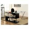 Nagini Swivel Computer Desk Glossy Black - HOMES: Inside + Out -Outlet Desks Store unnamed file 7794