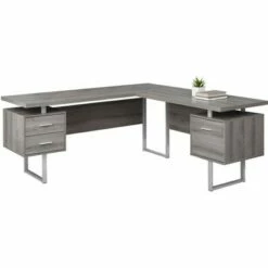 70" Computer Desk Left Or Right Facing - EveryRoom Light Gray -Outlet Desks Store unnamed file 7852