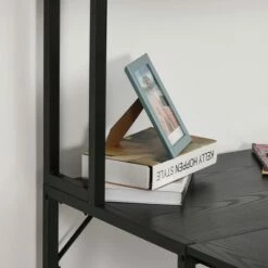 HomCom Metal Framed L-Shaped Computer Desk with Hutch and Storage Shelves -Outlet Desks Store unnamed file 7878