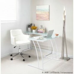 Gamma Workstation White - LumiSource -Outlet Desks Store unnamed file 7896