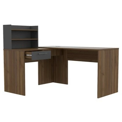 Lindon L Shaped Desk Brown - RST Brands 5 Lindon L Shaped Desk Brown - RST Brands - Image 3