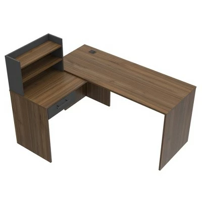 Lindon L Shaped Desk Brown - RST Brands 8 Lindon L Shaped Desk Brown - RST Brands - Image 6