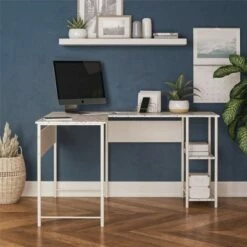 Woodbury L Desk - Room & Joy White Marble -Outlet Desks Store unnamed file 7925