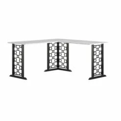 Ella L Desk - Cosmoliving By Cosmopolitan White/black 11 Ella L Desk - Cosmoliving By Cosmopolitan White/black -Outlet Desks Store unnamed file 7956